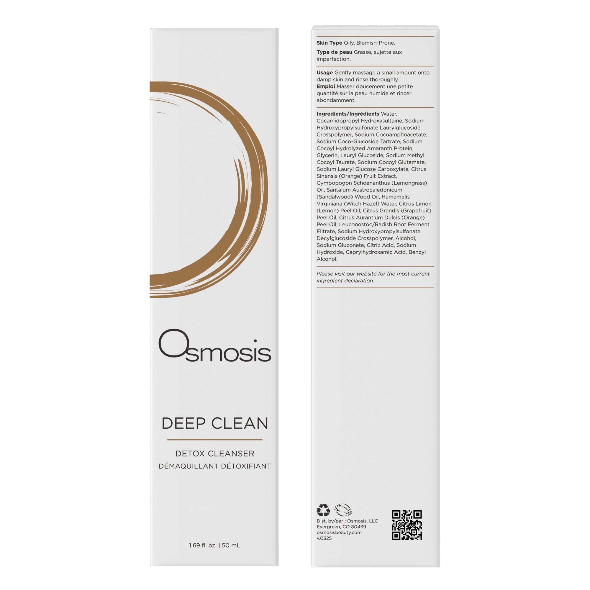 Deep Clean Detox Cleanser 50mL Box Image Front and Back