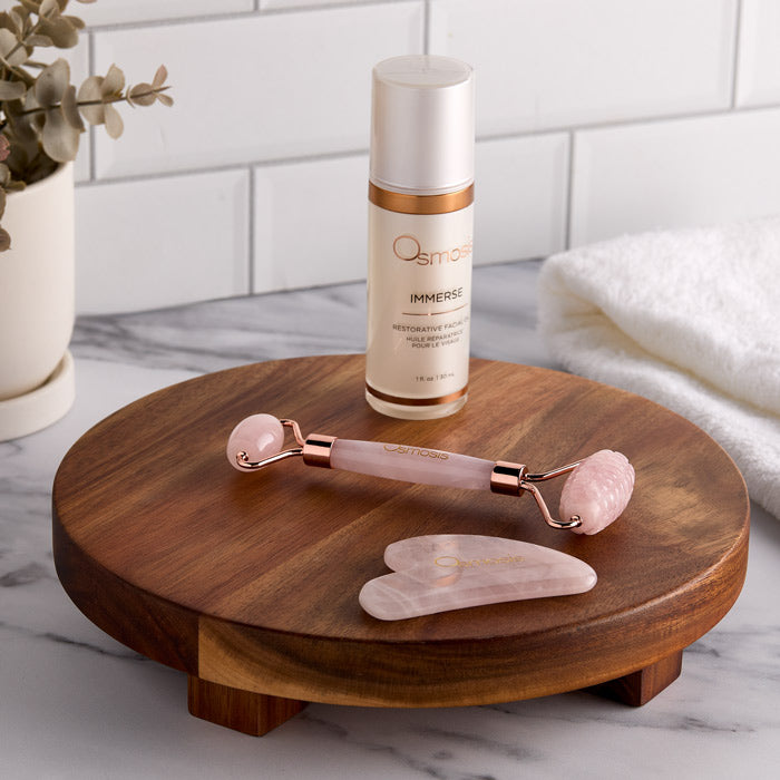 Gua Sha Roller set on table