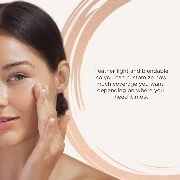 Osmosis Highlighting Quad makeup palette description with woman