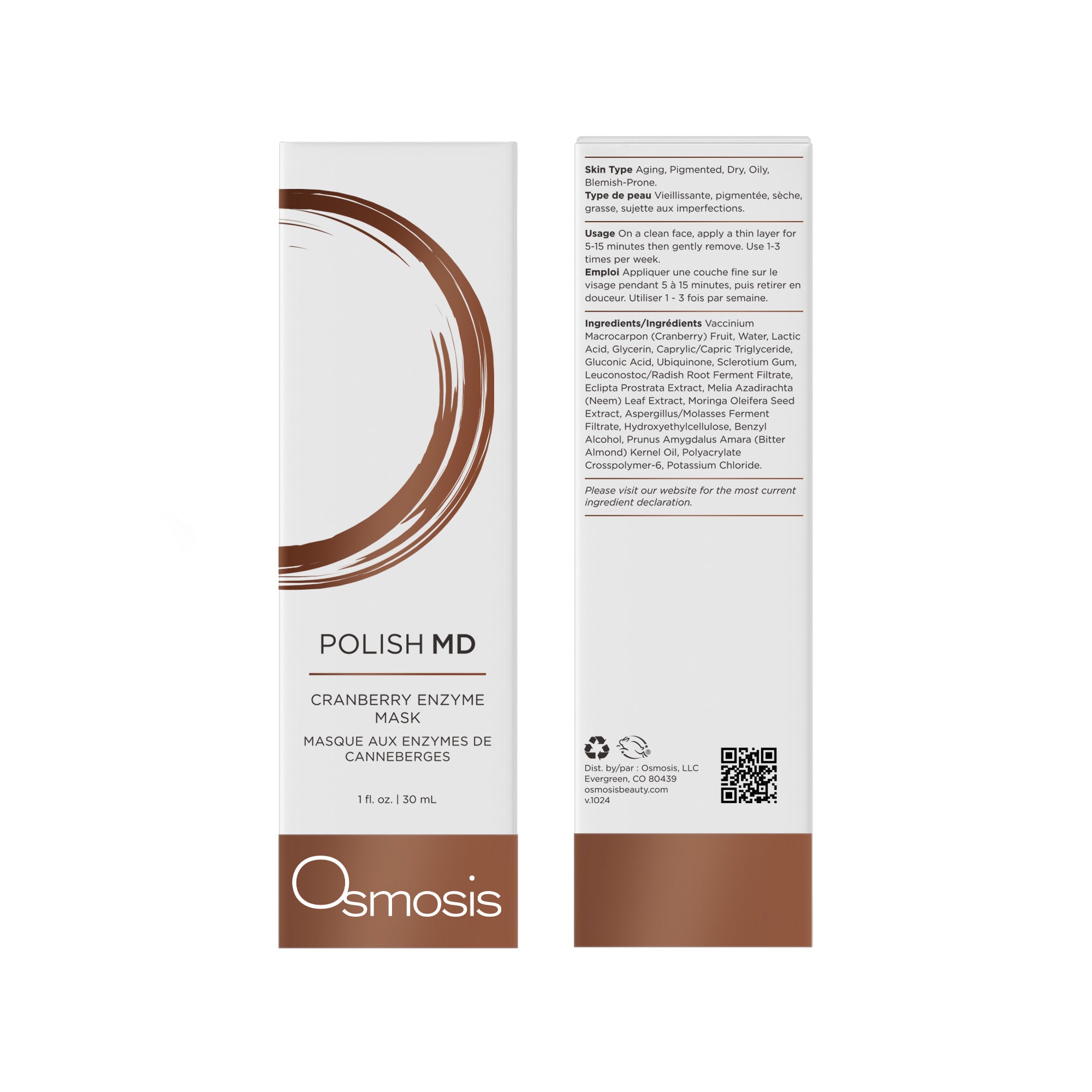 Osmosis Polish MD Cranberry Enzyme Mask packaging