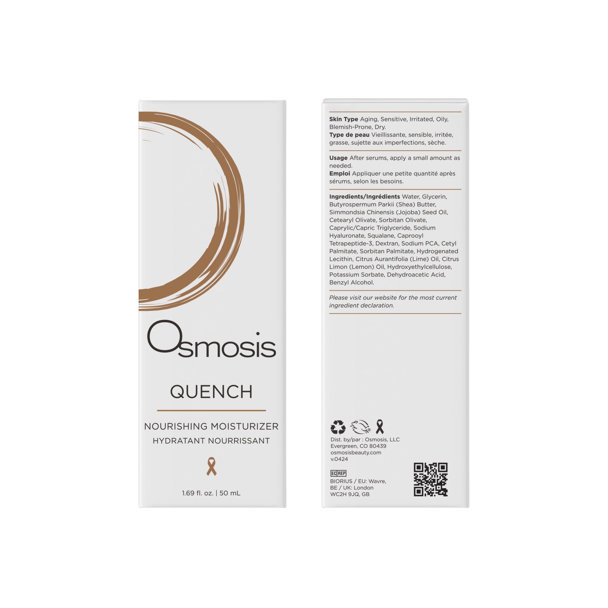 Quench Moisturizer 30mL Box Image Front & Back