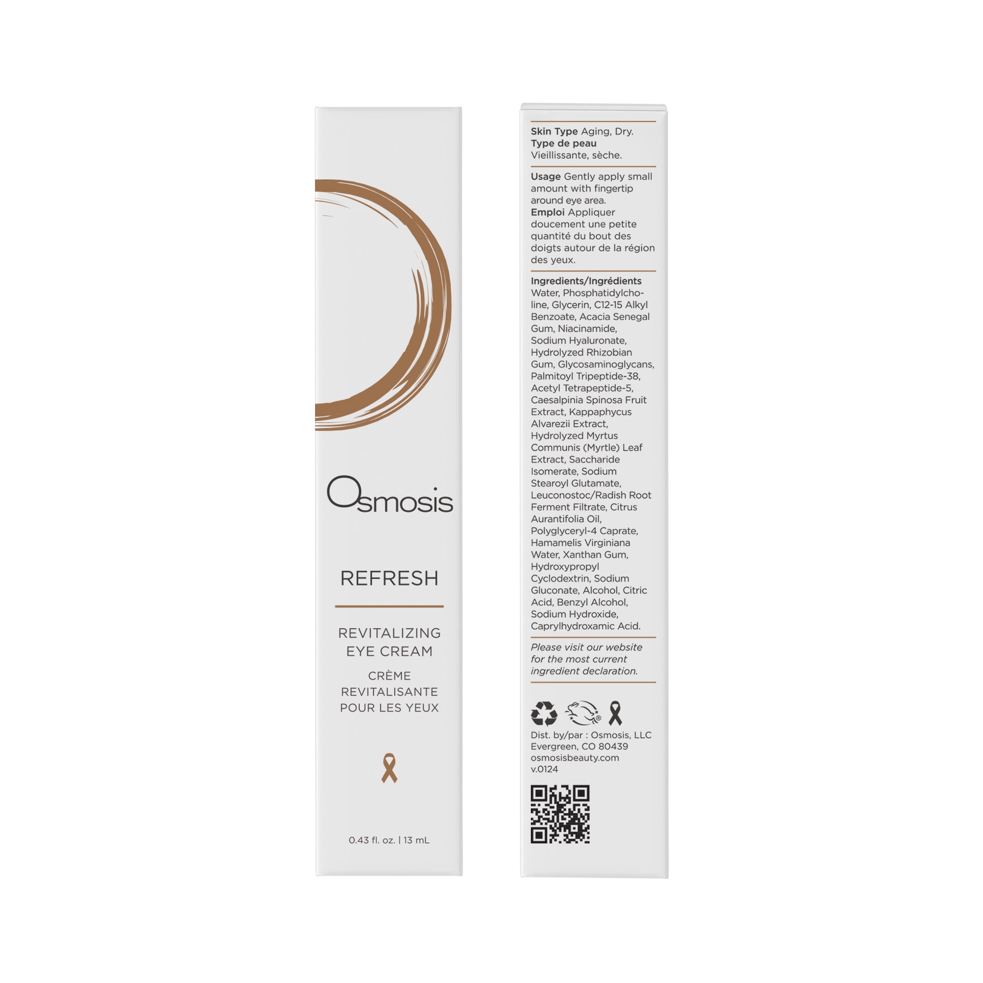 Refresh Revitalizing Eye Cream 13mL Box Image Front and Back