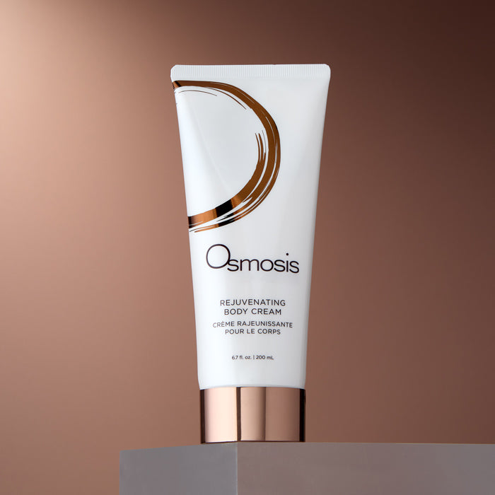Rejuvenating Body Cream on copper background