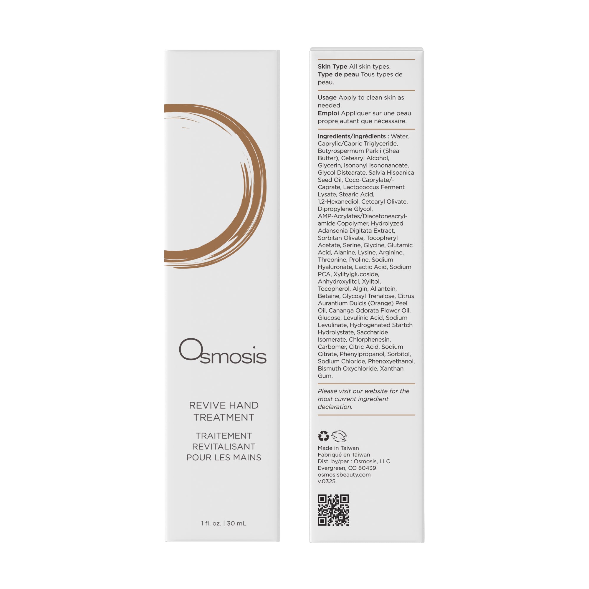 Revive Hand Treatment 30mL Box Image Front and Back