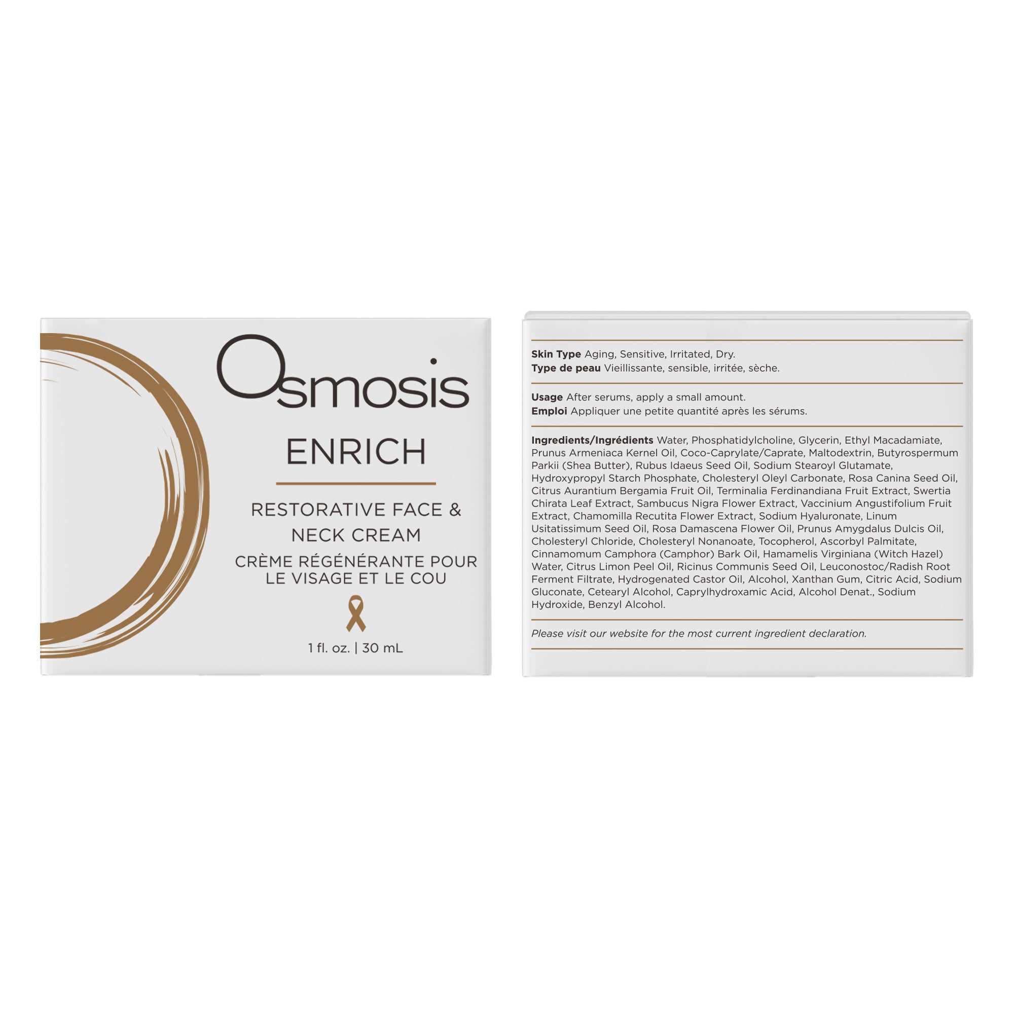 Enrich Restorative Face & Neck Cream 30mL Box Image Front and Back