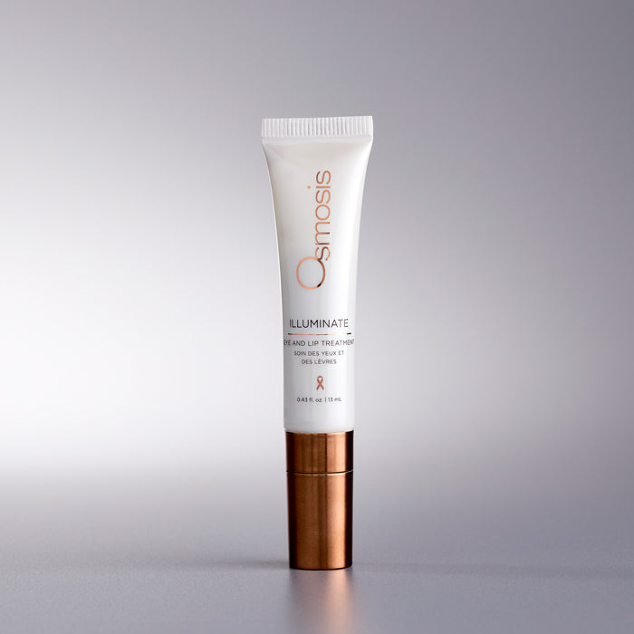 Osmosis Illuminate lip treatment tube on a gray background