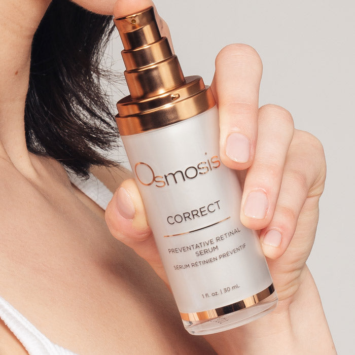 Osmosis Correct Serum in hand