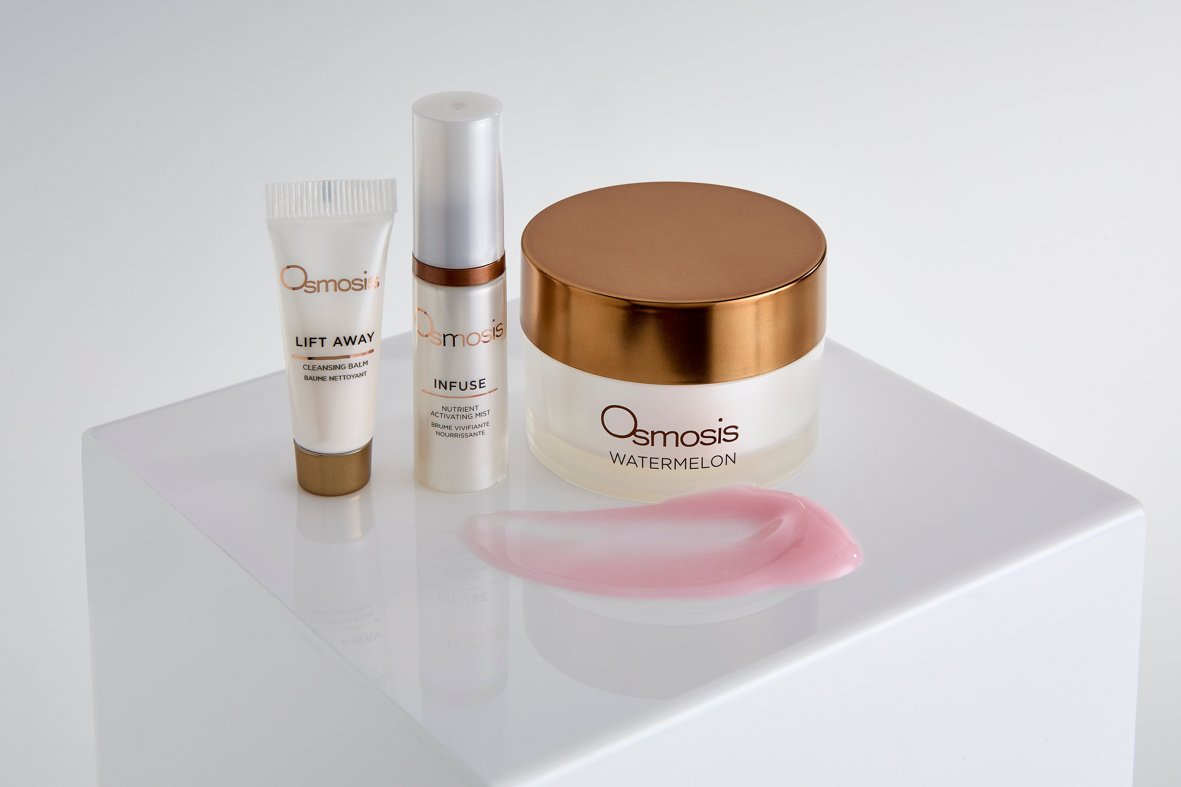 Osmosis Watermelon Mask 30mL Gift With Purchase Promo featuring Lift Away 5mL and Infuse 5mL